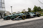 Image: Aston Martin AMR21 (2021) - Sebastian Vettel's current company car in front of a Vantage F1 Edition