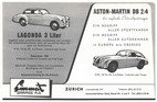 Aston-Martin DB 2 4 (1954) - advertisement from 1954 - and Lagonda