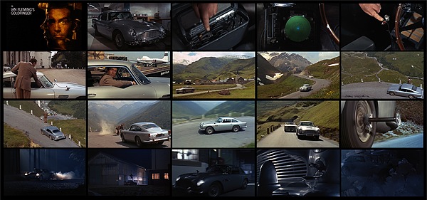 Aston Martin DB 5 (1964) - James Bond fährt im Film "Goldfinger" den ersten überhaupt gebauten DB 5, allerdings mit speziellem Zubehör
