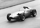 Image: Aston Martin DBR4 (1959) - Carrol Shelby at the wheel of a DBR4 at the British Grand Prix
