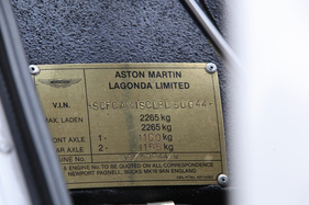 Aston Martin Virage (1990) - Chassis-Plakette