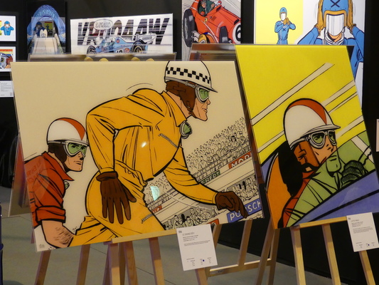 Auch Comix-Kunst, z.B. Michel Vaillant - Salon Auto-Moto-Classic Strasbourg 2018