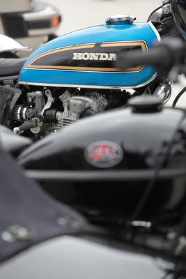 Auch Motorräder, wie diese seltene Honda - Dolder Classics Mai 2018