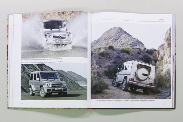 Auch aussen wurde das Design mit den Jahren etwas weniger rustikal - Buch "Mercedes Benz G-Klasse - seit 40 Jahren nicht zu stoppen"