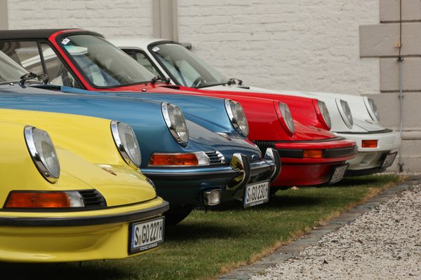 Auch das Porsche-Museum stellte Fahrzeuge zur Verfügung- 911-er aus drei Generationen - Impressionen von der Rallye Historique anlässlich der Schloss Bensberg Classics 2015