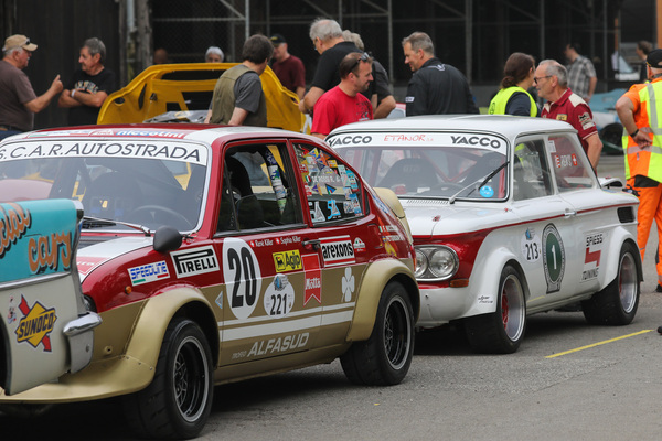 Auch der Alfa Romeo Alfasud TI von 1976 wartet auf seinen Einsatz - Oldtimer GP Brugger Schachen 2024