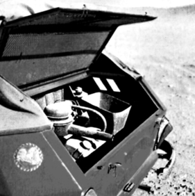 Auch der Blick in den Kofferraum zeigt, auf welchem NSU-Modell der Ramses basiert: Der NSU Prinz. Auch der Blick in den Kofferraum zeigt, auf welchem NSU-Modell der Ramses basiert: Der NSU Prinz.