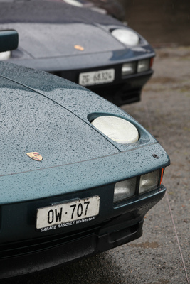 Auch die Porsche 928 wurden verregnet - OSMT Zug im September 2017
