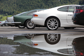 Auch ein schöner Rücken kann entzücken, vor allem wenn es sich um ein Aston-Martin-Heck handelt - 35. British Car Meeting auf dem Flugplatz Mollis