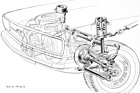 Audi 100 (1971) – Vorderradaufhängung, Lenkung und Radantrieb