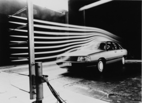 Audi 100 (1984) - im Windkanal - cW-Wert 0.30