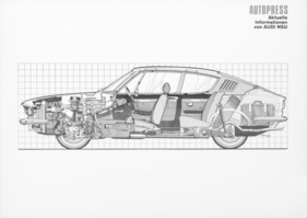 Audi 100 Coupé S (1971) – Längsschnitt