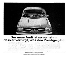 Audi (1966) - Prestige - Werbung für den Viertakter
