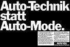 Bild: Audi (1971) - Werbung - Auto-Techni statt Auto-Mode