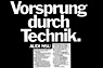 Audi (1971) - Werbung - Vorsprung durch Technik (Quelle: Archiv) Audi (1971) - Werbung - Vorsprung durch Technik (Quelle: Archiv)