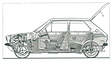 Audi 50 (1974) - Schnittbild (© Archiv der Automobil Revue, 1974) Audi 50 (1974) - Schnittbild (© Archiv der Automobil Revue, 1974)