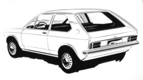Audi 50 (1974) - Skizze