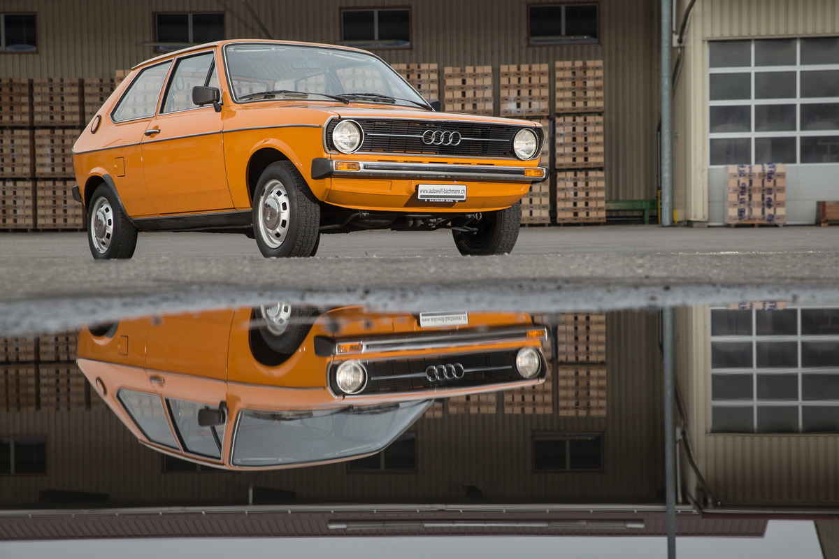Audi 50 GLS (1977) - das Design entstand gemäss damaligen Berichten bei Audi selber, Bertone unterstützte in Details am Schluss