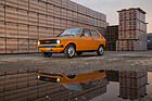Audi 50 GLS (1977) - ein Winzling im Vergleich zu den heutigen Autos, ein moderner A1 ist 50 cm länger und 18 cm breiter