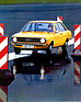 Image: Audi 80 LS (1974) - during the brake test