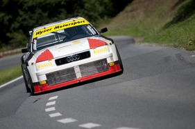 Audi 80 Quattro V8 (1990) mit Startnummer 172 an der 5. Bergprüfung Altbüron 2011 (1990)