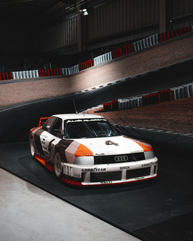 Audi 90 Quattro IMSA GTO (1989) – Wird vom 8. bis zum 10. Februar beim "Ice Race" in Aspen sein (1989)