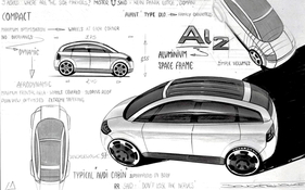 Audi A2 (1999) – Skizze für die Studie Al2 von Luc Donckerwolke
