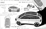 Audi A2 (1999) – Skizze für die Studie Al2 von Luc Donckerwolke