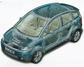 Audi A2 (2000) - Durchsichtszeichnung