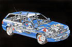 Audi Avant RS2 (1994) - Durchsichtszeichnung