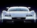 Audi Avus Quattro (1991) – Der seriennahe Audi-Kühlergrill war ein Wunsch Ferdinand Piëchs. Der erste Entwurf hatte nur vier Ringe auf der Haube (1991)