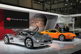 Audi Avus quattro (1991) - daneben der Audi quattro Spyder - zwei Raritäten auf dem Audi-Stand - Techno Classica 2016
