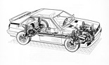 Audi Quattro (1980) - Schnittzeichnung