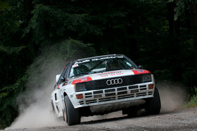 Audi Quattro A2 Gruppe B (1983) in der Gruppe «40 Jahre Rallyeweltmeisterschaft» am Eifel Rallye Festival 2013