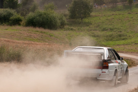 Audi Quattro A2 Gruppe B (1983) in der Gruppe «40 Jahre Rallyeweltmeisterschaft» am Eifel Rallye Festival 2013