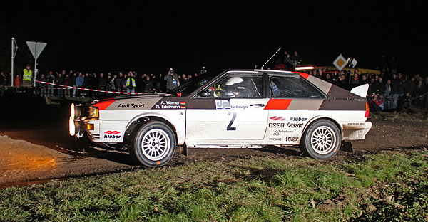 Audi Quattro - Gesamtplatz 2 der ADAC Rallye Köln-Ahrweiler 2012 mit Anton Werner (Startnummer 2)