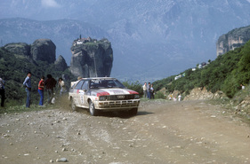 Audi Quattro - Mouton und Pons in Action an der Rallye Akropolis in Griechenland 1982