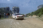 Audi Quattro - Mouton und Pons in Action an der Rallye Akropolis in Griechenland 1982