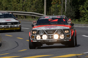 Audi Quattro Rallye Gruppe 4 Replika (1982) an der Audi Sport Quattro Parade anlässlich des Grand Prix Suisse Berne Memorial 2018
