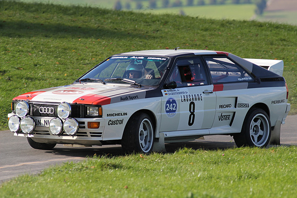 Audi Quattro Turbo Rallye (1982) at the Michaelskreuzrennen 2011 (starting number 242)