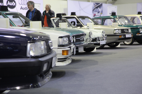 Audi-Raritäten auf dem Clubstand - gesehen an der Techno Classica 2016