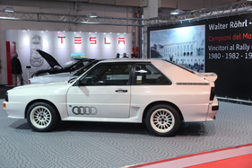 Audi Sport Quattro (1984) - im Hintergrund zu sehen der Tesla-Stand - Auto e Moto d'Epoca 2014