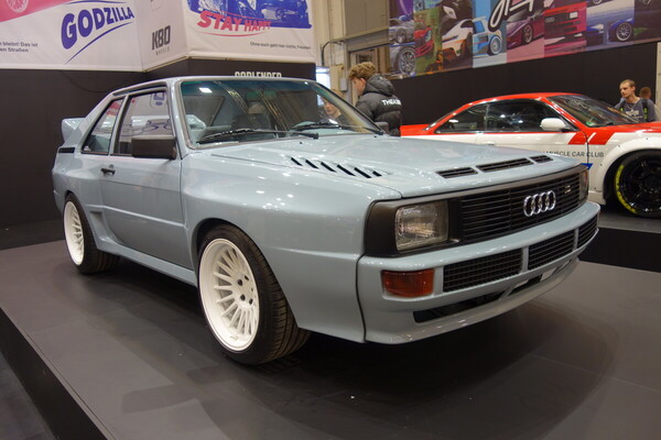 Audi Sport Quattro (1985) – lackiert in "Meissenblau" bei JP Performance – Essen Motor Show 2023