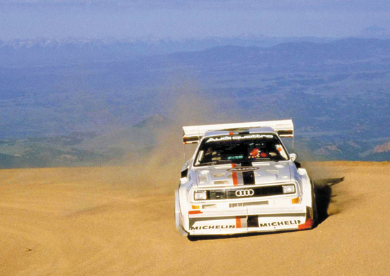 Audi Sport Quattro E2 "Pikes Peak" (1987) – Walter Röhrl bei seiner Rekordfahrt am "Race to the clouds"