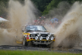 Audi Sport Quattro S1 Gruppe B (1985) - Originalfahrzeug aus der Rallye Monte Carlo, welches damals von Walter Röhrl und heute von Harald Demuth pilotiert wird - Eifel Rallye Festival 2016