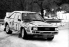 Audi Sport Quattro S1 - hier Blomqvist und Cederberg - konnte die Rallye Monte Carlo 1985 nicht gewinnen