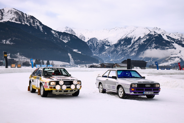 Audi Sport Quattro and Sport Quattro S1 (1985) - At the Ice Race in Zell am See, January 2024.
