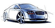 Audi TT design sketch (1995) - Audi design legends