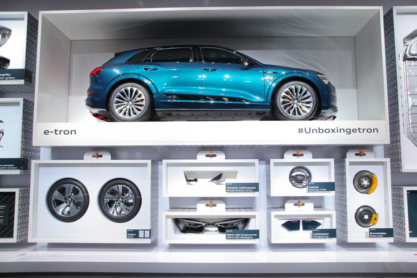 Audi e-tron (2019) - in Einzelteilen - IAA in Frankfurt 2019