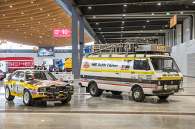 Audi quattro (1985) - zusammen mit dem VW Transporter aus dem Audi-Tross - Retro Classics Stuttgart 2026